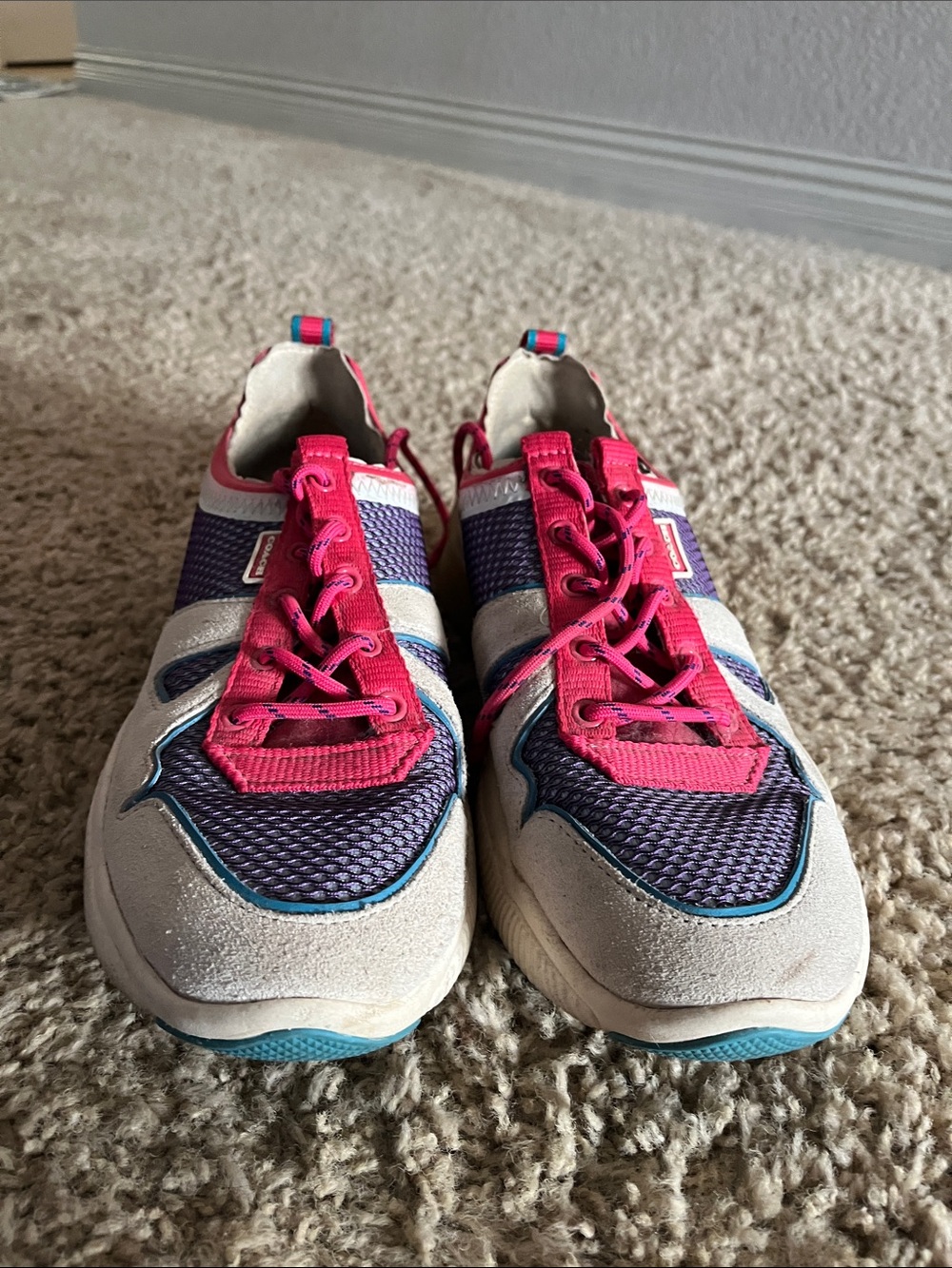 Coach Girls' Sneakers in Pink, Purple and White